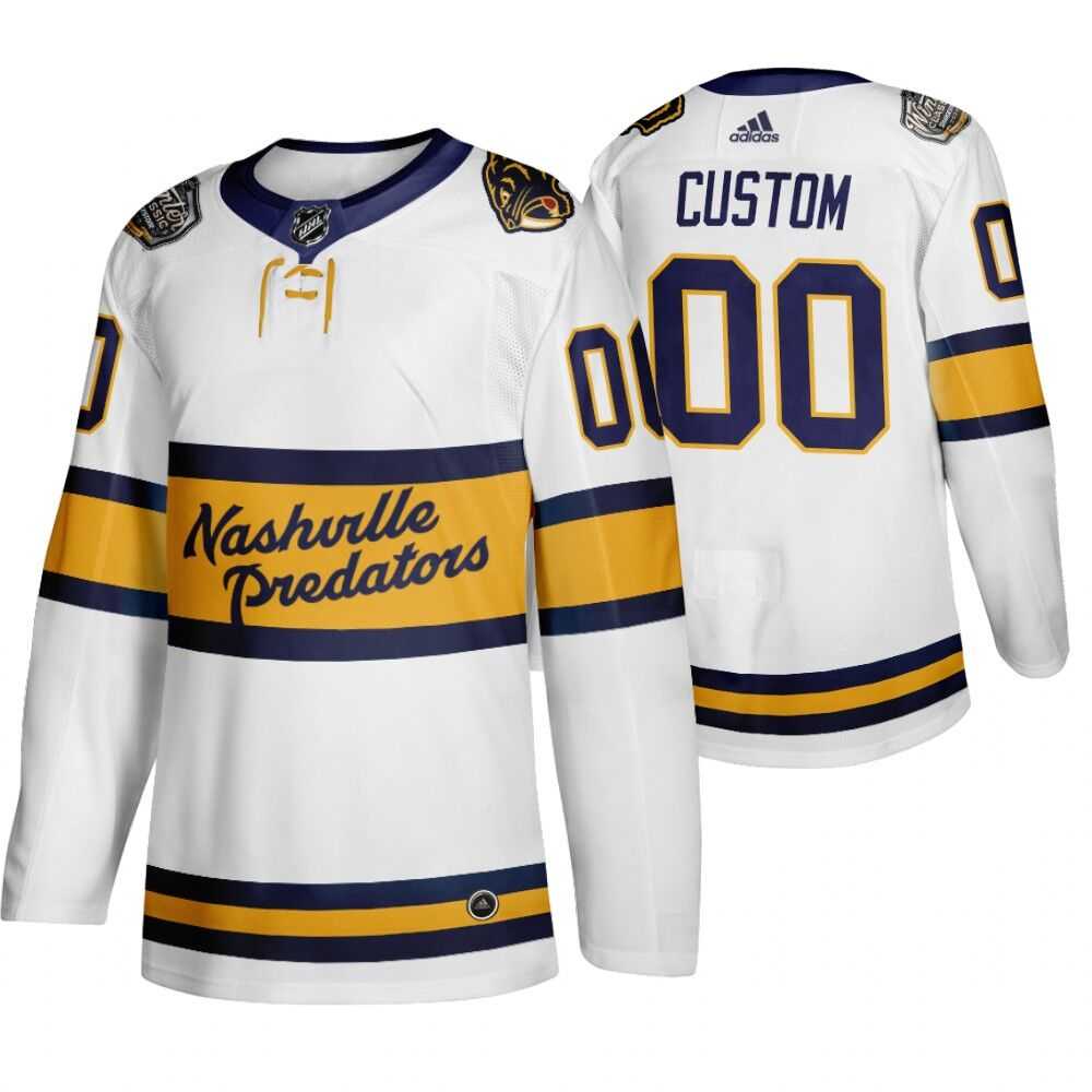 Predators Customized White 2020 Winter Classic Adidas Jersey,We sell and wholesale Predators Customized White 2020 Winter Classic Adidas Jersey on line form chian!